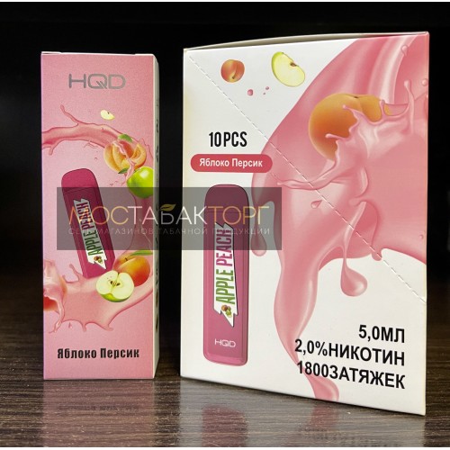 HQD Mega Apple Peach (HQD Мега Яблоко Персик)