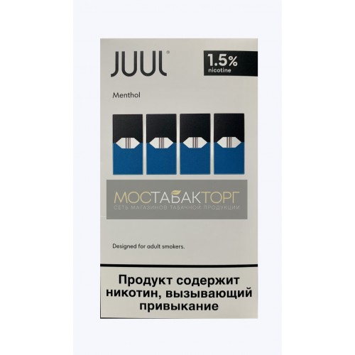 Картриджи для JUUL Menthol (Джул Ментол) 4шт 15мг